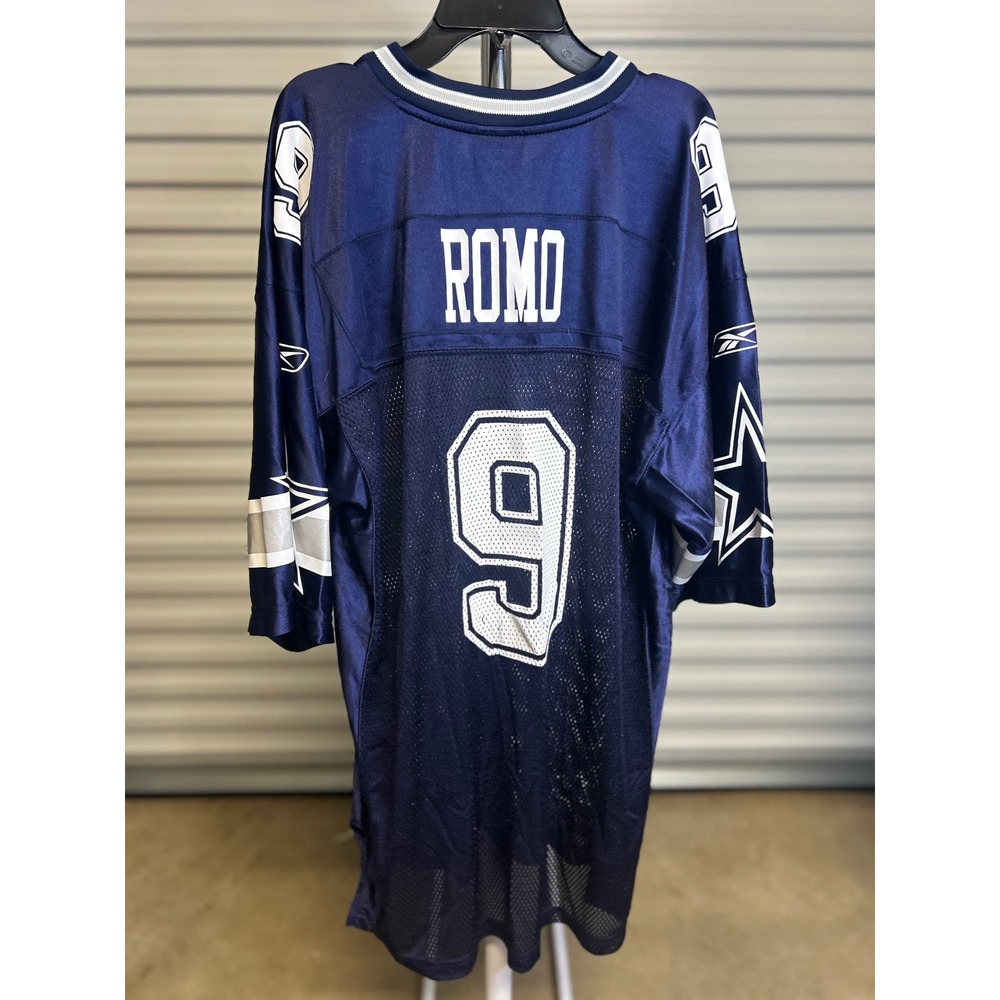 Reebok Jersey Mens L Navy Tony Romo Dallas Cowboys NFL Equipment Authentic Mesh - Picture 5 of 11